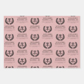 RNパーソナライズされた看護学校卒業エレガント ラッピングペーパーシート (正面3)