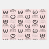 RNパーソナライズされた看護学校卒業エレガント ラッピングペーパーシート (正面)