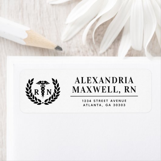 RNパーソナライズされた看護学校卒業エレガント ラベル (インサイチュ)