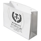 RNパーソナライズされた看護学校卒業エレガント ラージペーパーバッグ (裏面アングル)