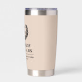 RNパーソナライズされた看護学校卒業エレガント 保温保冷タンブラー (背面)