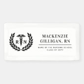 RNパーソナライズされた看護学校卒業エレガント 横断幕 (横)