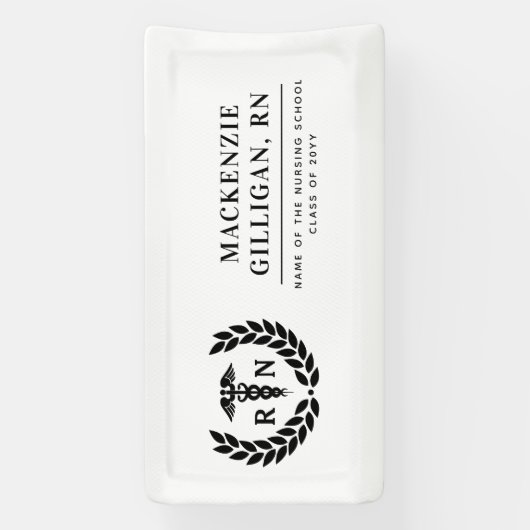 RNパーソナライズされた看護学校卒業エレガント 横断幕 (縦)