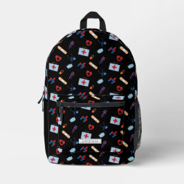 RNパーソナライズされた Nursing Med School Student Pattern プリントバックパック