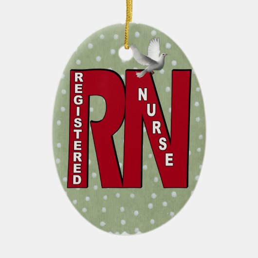 RNビッグレッド登録ナース セラミックオーナメント (正面)
