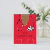 RNブラックナース卒業招待状スクラブ#44 招待状 (スタンド正面)