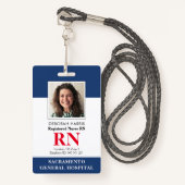 RNモダンナース バッジ (正面ランヤード)