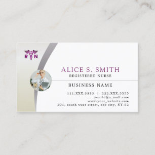 RNロゴと写真の登録ナース 名刺