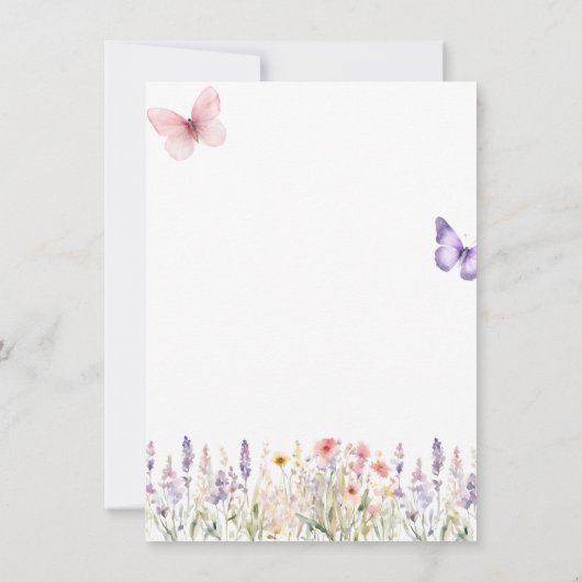 RNワイルドフラワー卒業ピンニング招待状 招待状 (裏面)