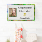 RN卒業グリーンピンクブルー水色 横断幕 (インサイチュ)