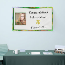 RN卒業グリーンピンクブルー水色 横断幕