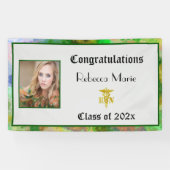 RN卒業グリーンピンクブルー水色 横断幕 (横)