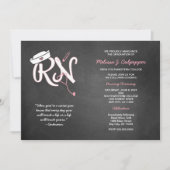 RN卒業ナースピン留め式招待状 招待状 (正面)