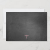 RN卒業ナースピン留め式招待状 招待状 (裏面)