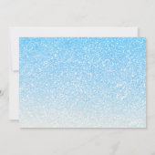 RN卒業パーティフォトブルーグリッター 招待状 (裏面)