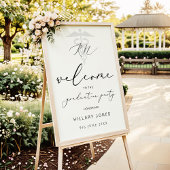 RN卒業モダンパーティー書道へようこそ ポスター