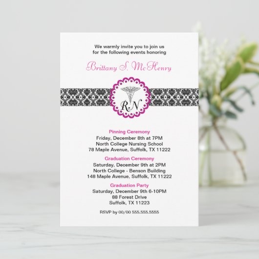 RN卒業招待状 招待状 (スタンド正面)