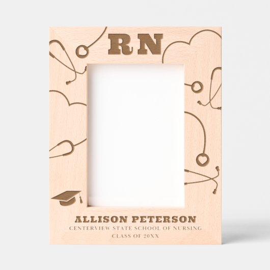 RN卒業 レーザー彫刻フレーム (正面)