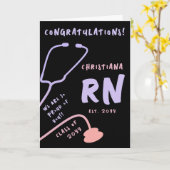 RN登カスタム録ナース卒業 カード (黄色い花)