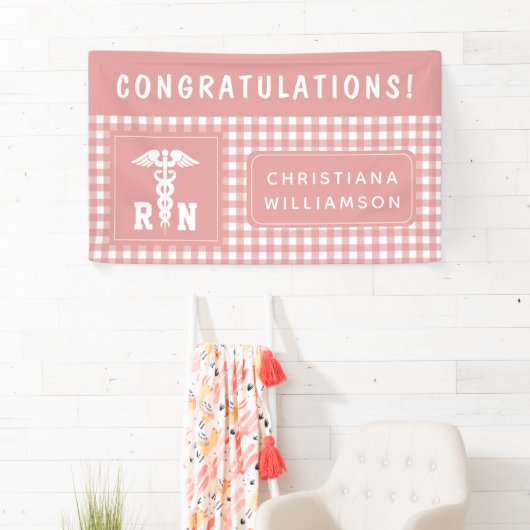 RN登パーソナライズされた録ナース卒業パーティー 横断幕 (インサイチュ)