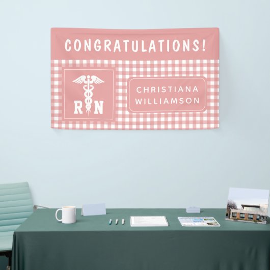 RN登パーソナライズされた録ナース卒業パーティー 横断幕 (トレードショー)