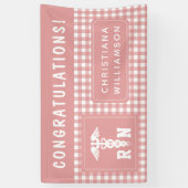 RN登パーソナライズされた録ナース卒業パーティー 横断幕 (縦)