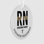 RN登パーソナライズされた録ナース卒業祝い オーナメント (正面)