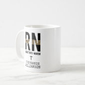 RN登パーソナライズされた録ナース卒業祝い コーヒーマグカップ (正面左)