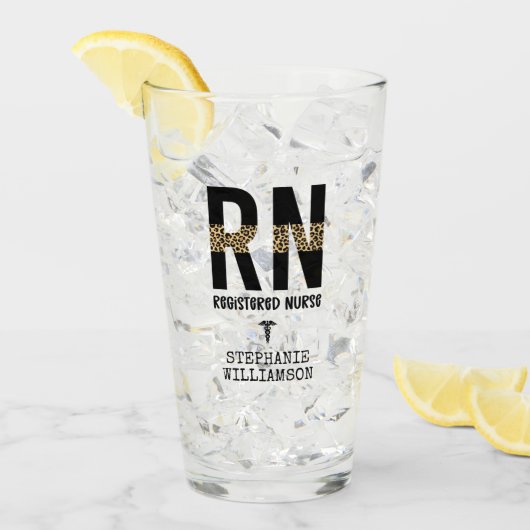 RN登パーソナライズされた録ナース卒業祝い タンブラーグラス (アイス正面)