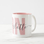 RN登パーソナライズされた録ナース卒業祝い  ツートーンマグカップ (正面右)