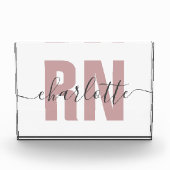 RN登パーソナライズされた録ナース卒業祝い フォトブロック (正面)