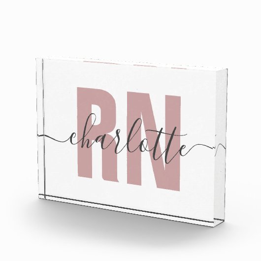 RN登パーソナライズされた録ナース卒業祝い フォトブロック (右)