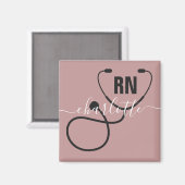 RN登パーソナライズされた録ナース卒業 マグネット (正面/裏面)