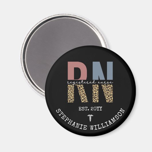 RN登パーソナライズされた録ナース卒業 マグネット (正面/裏面)