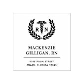 RN登パーソナライズされた録ナース差出人住所 ラバースタンプ (インプリント)