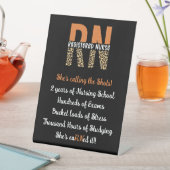 RN登録ナースヒョウタイポグラフィ卒業 台座サイン (インサイチュ)