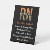 RN登録ナースヒョウタイポグラフィ卒業 台座サイン (正面)