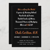 RN登録ナースヒョウタイポグラフィ卒業 招待状 (正面/裏面)