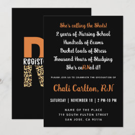 RN登録ナースヒョウタイポグラフィ卒業 招待状