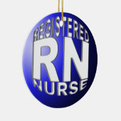 RN登録ナースブルークリスマスボールオーナメント セラミックオーナメント (右)