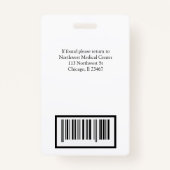 RN登録ナース名バッジスキャナコード バッジ (裏面)