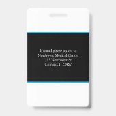 RN登録ナース名フォトバッジスキャナーコード バッジ (Back)