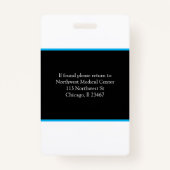 RN登録ナース名フォトバッジスキャナーコード バッジ (裏面)