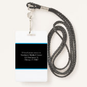 RN登録ナース名フォトバッジスキャナーコード バッジ (裏面ランヤード)