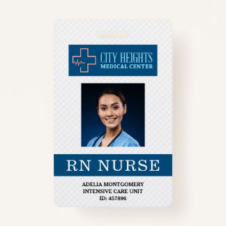 RN登録ナース名写真ID病院ロゴ バッジ