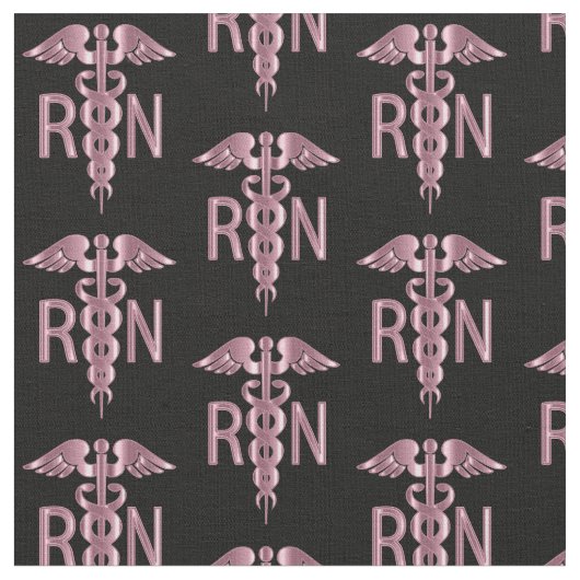 RN登録ナース-バラ金ゴールドパターン ファブリック (クローズアップ)