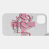 RN登録ナース、ピンククロススワール Case-Mate iPhoneケース (裏面 (横))