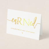 RN登録ナースEaRNed授乳祝い 箔カード (正面)