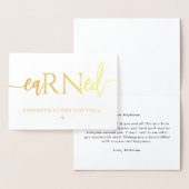 RN登録ナースEaRNed授乳祝い 箔カード (ディスプレー)