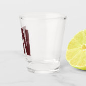 RN登録パーソナライズされたナースホワイト&マルーン ショットグラス (右)